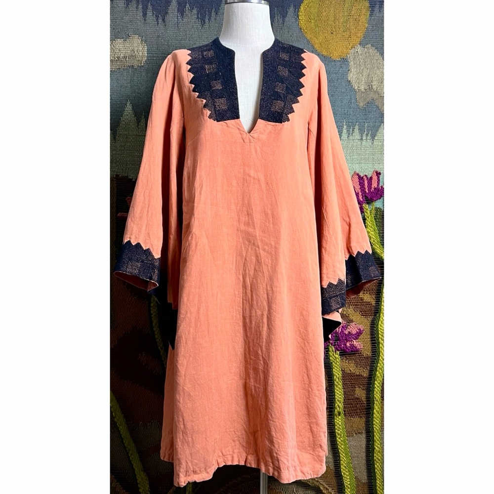 Fil De Vie Embroidered Kaftan Dress S